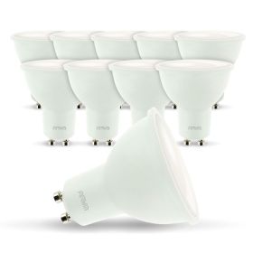 Set of 10 LED spotlight bulbs GU10 5W eq 40W