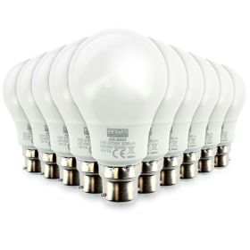 Set of 10 LED bulbs B22 8W eq 60W 806lm