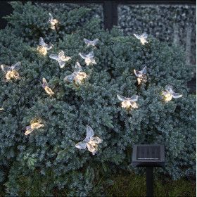 Solar-LED-Girlande 15 Schmetterlinge 2m80