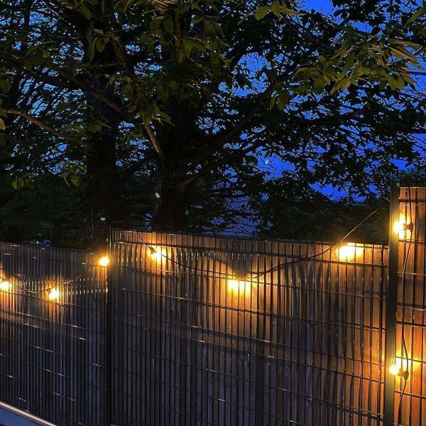 Professionelle Guinguette-Girlande 10 LED-Lampen E27 4W Warmweiß 10 Meter anschließbar