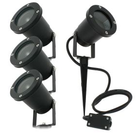 Set of 4 Outdoor Spike Spotlights IP65 for LED GU10 GABIN Garden Lighting