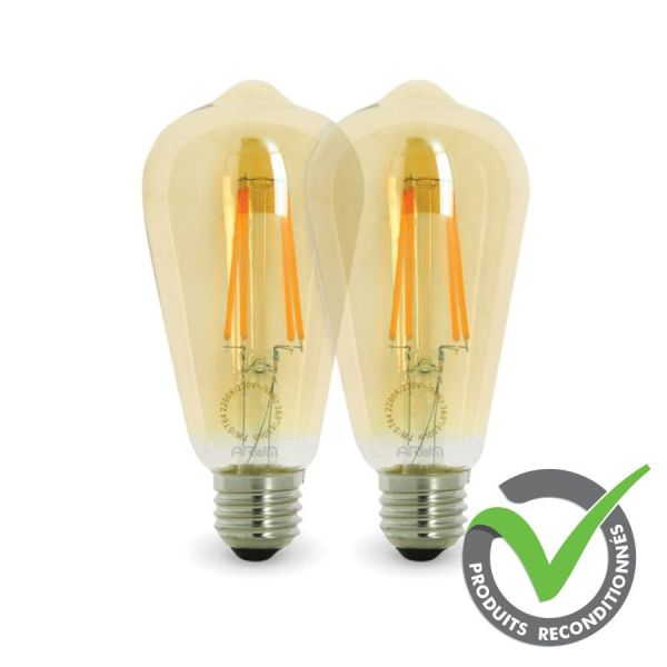 Set di 2 lampadine LED E27 4W ST64 2200K tipo Edison - Ricondizionate