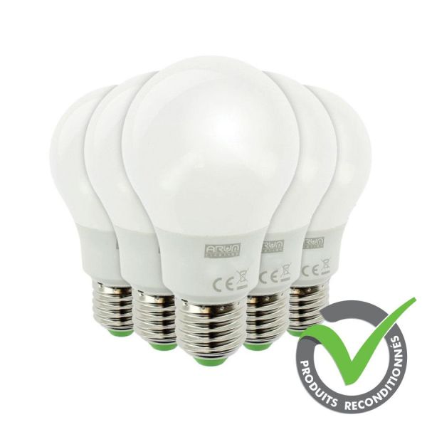 Set of 5 LED bulbs E27 11W Eq 75W 1055 Lumens - Refurbished