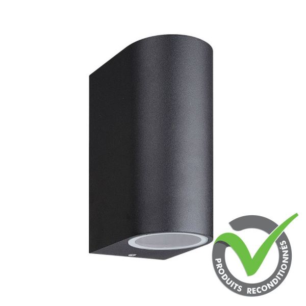 [REFURBISHED PRODUCT] Black wall lamp MONICA double beam GU10 IP54 - Very good condition