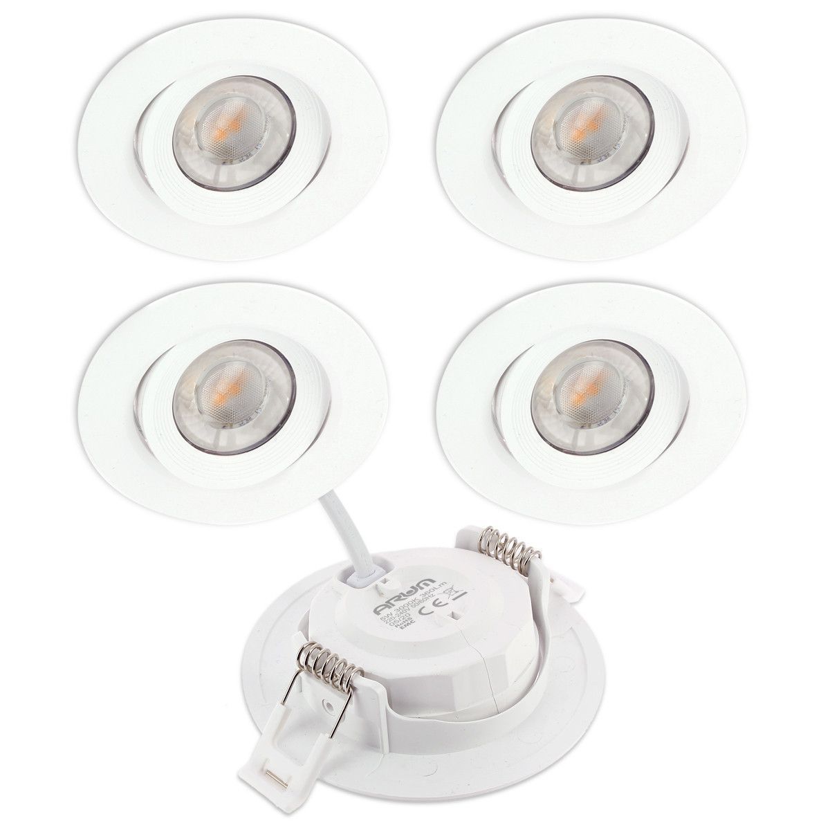 5 LED Recessed Lights ASTURIA Adjustable 7W Eq. 75W