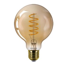 Lampadina LED E27 G93 filamento 4W Ambra Dimmerabile