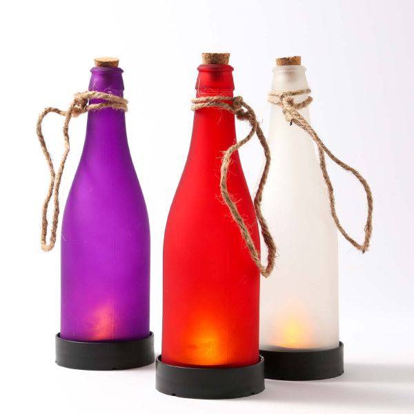 White Bottle LED Solar Decoration