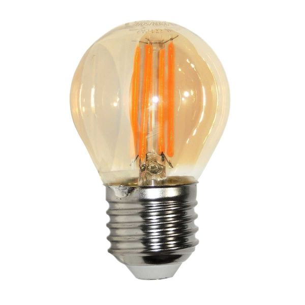 LED bulb E27 4W G45 (Golf ball) Eq 37W AMBER