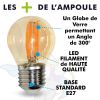Guirlande guinguette Professionnelle 10 Ampoules LED E27 4W Blanc Chaud Ambrée 10 mètres Interconnectable