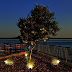 Spot LED Extérieur avec Piquet, 6 Pièces 3W Extensible Éclairage de Jardin  IP65 Étanche Spot Exterieur Jardin Blanc Chaud Lampe de Jardin pour Jardin