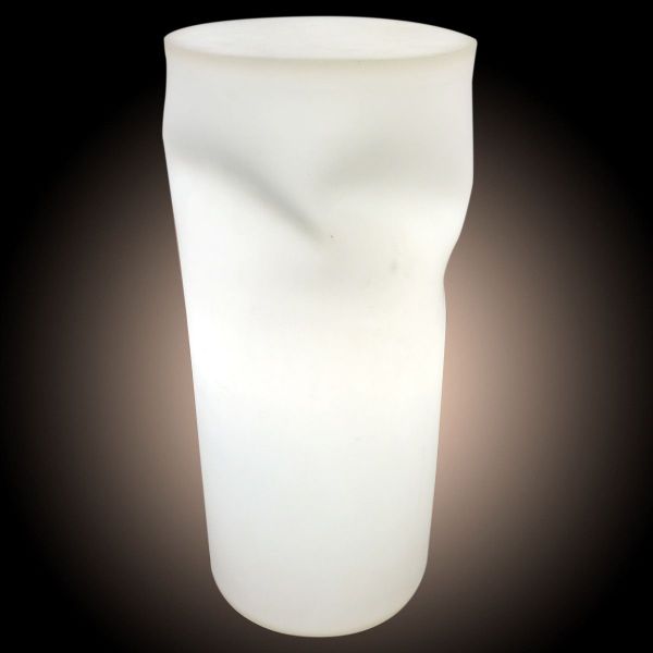[PRODUIT RECONDITIONNE] Lampe de chevet colonne Lumineuse Froissée H41 cm Intérieure Secteur E27 - Très bon état