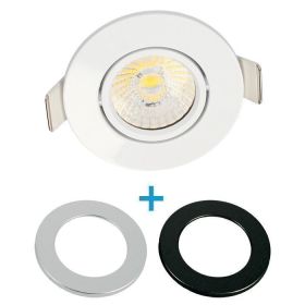 AZUR Adjustable 6W CCT 540LM LED Recessed Spotlight with 3 Bezels