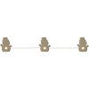 20 Warm White MicroLED Garland with Wooden Snowman on Batteries