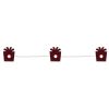 20 Warm White Micro LED Fairy Lights with Wooden Red Gifts on Batteries