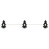 Girlande 20 warmweiße Mikro-LEDs mit grünen Weihnachtsbäumen aus Holz auf Batterien