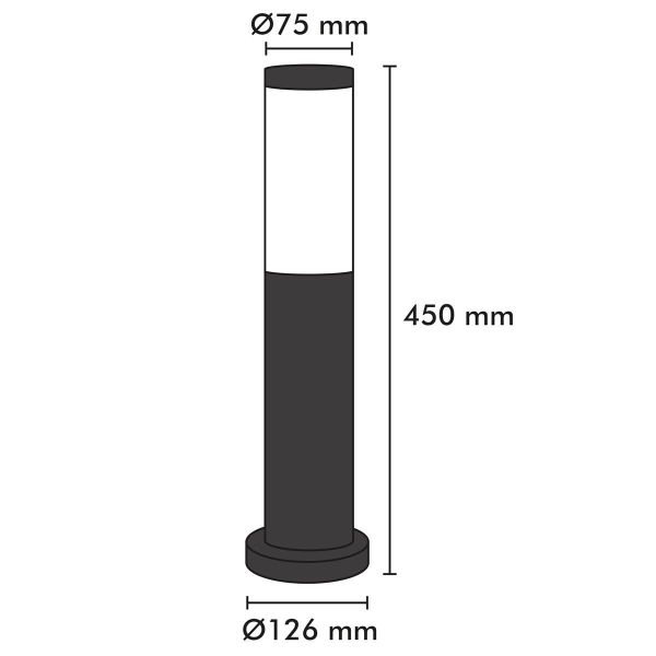 Borne extérieure anthracite ARLES hauteur 45cm - Reconditionné