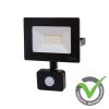 [REFURBISHED PRODUCT] 20W Eq 100W LED projector Black motion detector IP44 Cold white - Very good condition