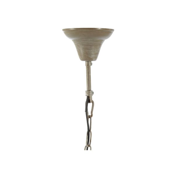 Taupe Gray Chandelier Suspension with 4 Cream Heads E14