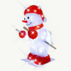 Muñeco de nieve esquiador LED H33cm Decoración exterior