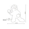 Snowman and snowball LED H30cm Outdoor decoration