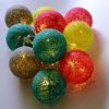 Ghirlanda luminosa con 10 sfere LED Multicolor