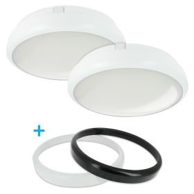 Set of 2 Large Porthole or Ceiling Light KARA LED Outdoor IP65 Round 27W Eq 200Watts