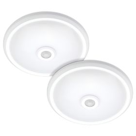 Set of 2 ceiling lights motion detector IP20 12W LED CLARK natural white