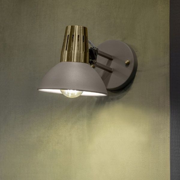 Industrial ARTEMIA interior wall light E27 Anthracite Gray / Copper