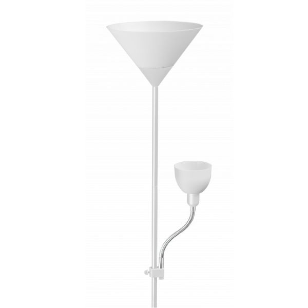 Floor lamp BENIFICA 2 Heads - E27 and E14 - 178 cm White