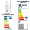 Ampoule Led Flamme E14 4W filament