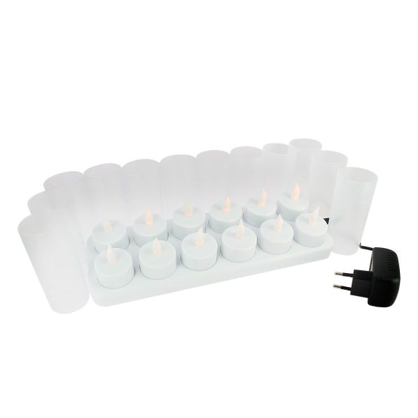 Lot de 12 Bougies à LED rechargeables achat prix pas cher