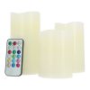 Set of 3 RGB LED candles with remote control
