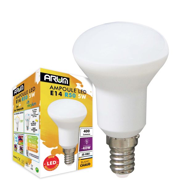 LED bulb E14 R50 6W 470Lm Eq 50W