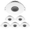 Set of 6 LED Recessed Spots 8W MILAN CCT IP65 IK07 with Dimmable Transformer