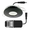 8W LED Recessed Spotlight MILAN CCT IP65 IK07 Black Round Bezel with Dimmable Transformer