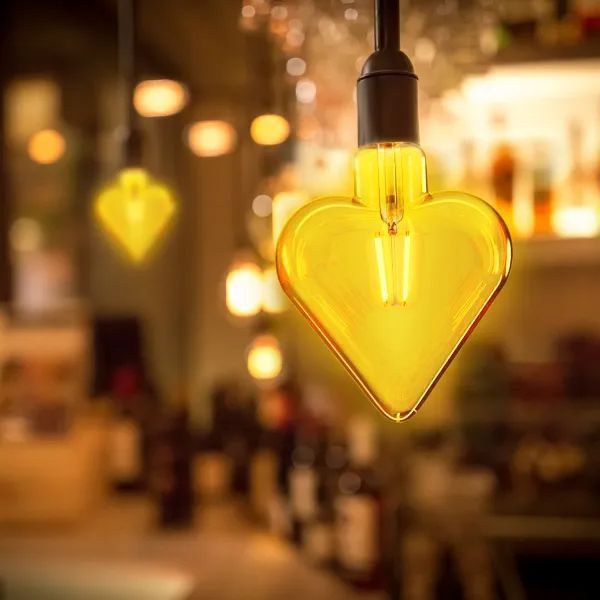 LED bulb E27 HEART (heart) Amber Deco Filament 4W 1800K