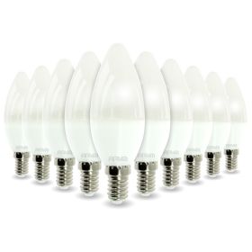 Set of 10 LED candle bulbs E14 5.5W Equivalent 40W 470LM ARUM