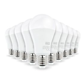 Lot de 10 ampoules LED E27 Forte luminosité 14W Eq 100W