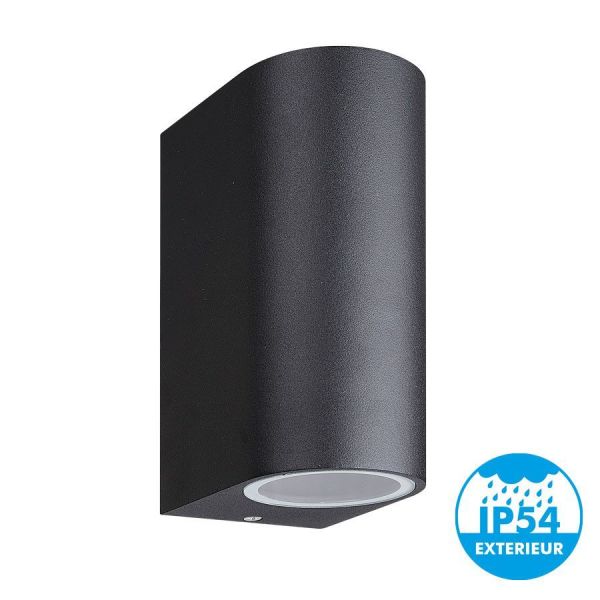 [REFURBISHED PRODUCT] Black wall lamp MONICA double beam GU10 IP54 - Very good condition