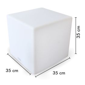 [PRODUIT RECONDITIONNE] Cube Lumineux 35 cm Intérieur Secteur Culot E27 -Très bon état