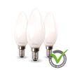 [PRODOTTO RICONDIZIONATO] Set di 3 Lampadine LED E14 Smerigliate 4.5W Eq 40W 2700K Bianco Caldo - Ottime condizioni