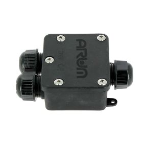 3-Way Waterproof Interconnection Box with IP68 automatic connector