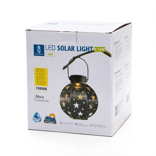 Linterna LED de metal solar NORA