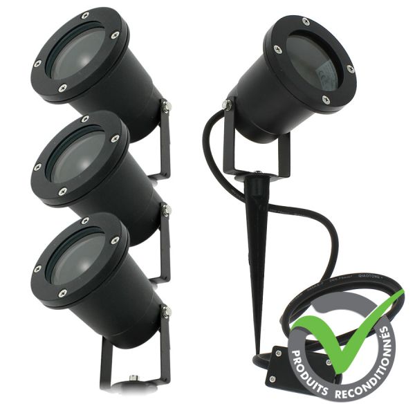 [REFURBISHED PRODUCT] Set of 4 Outdoor Spike Spotlights IP65 for LED GU10 Garden Lighting - Very good condition