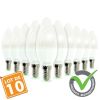 [PRODOTTO RICONDIZIONATO] Set di 10 lampadine LED E14 6W Rendering 40W 420LM 2700K - Ottime condizioni