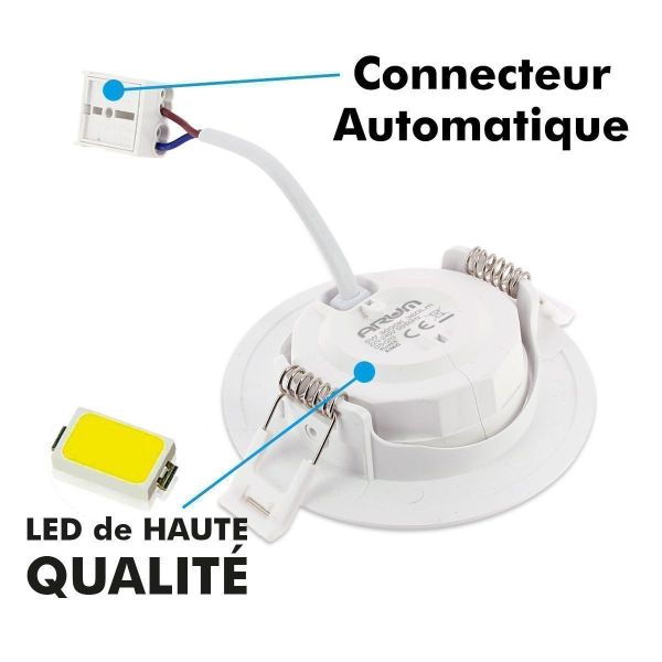 10 LED Recessed Lights ASTURIA Adjustable 7W Eq. 75W