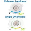 10 Focos Empotrables LED ASTURIA Orientable 7W Eq. 75W