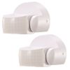 Set of 2 Infrared Wall Motion Detectors IP65 White
