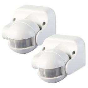 Set of 2 IP44 Infrared Wall Motion Detectors