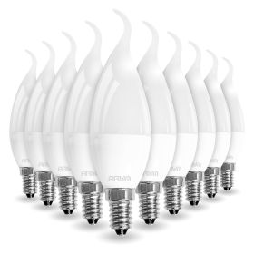 Set of 10 LED bulbs E14 Flame 5W Eq 40W